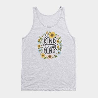 mental health awareness watercolor flowers Tank Top